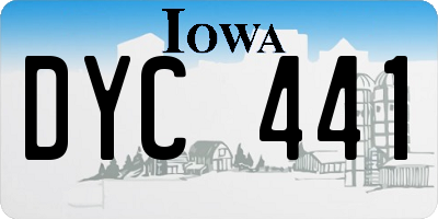 IA license plate DYC441