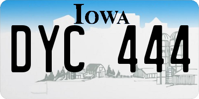 IA license plate DYC444