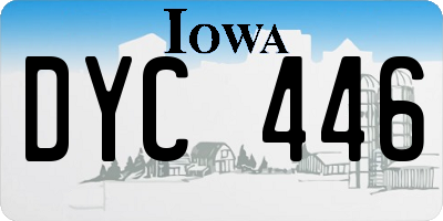 IA license plate DYC446