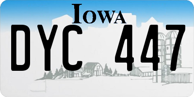 IA license plate DYC447