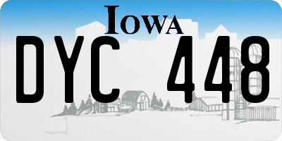 IA license plate DYC448