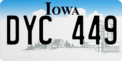 IA license plate DYC449