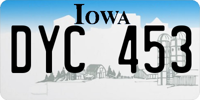 IA license plate DYC453