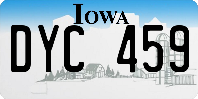 IA license plate DYC459