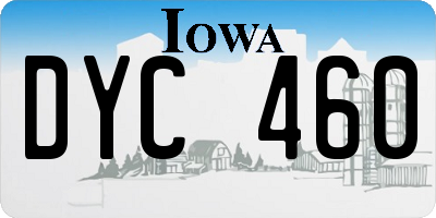 IA license plate DYC460