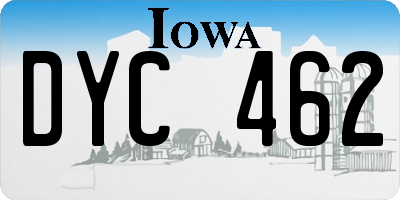 IA license plate DYC462