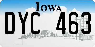 IA license plate DYC463