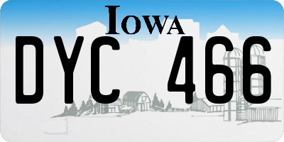 IA license plate DYC466