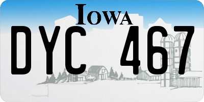 IA license plate DYC467