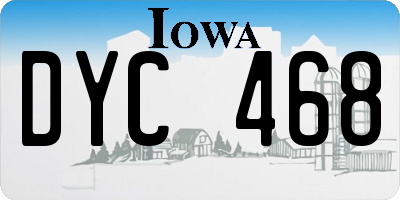 IA license plate DYC468