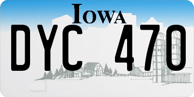 IA license plate DYC470