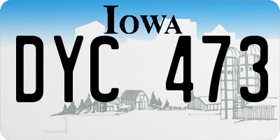 IA license plate DYC473