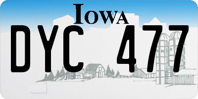 IA license plate DYC477