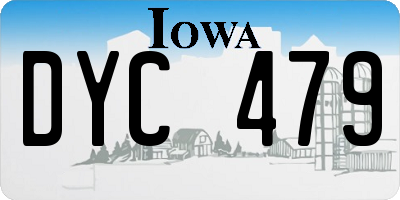 IA license plate DYC479