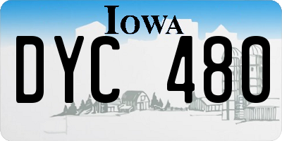 IA license plate DYC480