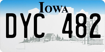 IA license plate DYC482