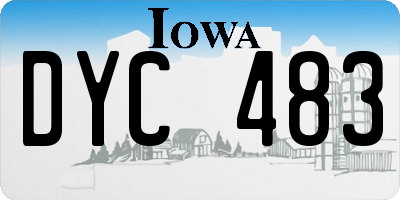 IA license plate DYC483