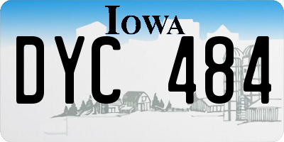 IA license plate DYC484