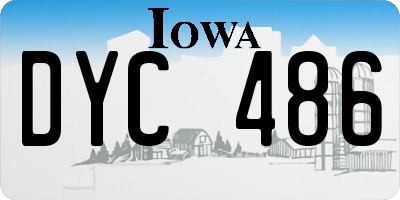 IA license plate DYC486