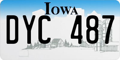 IA license plate DYC487