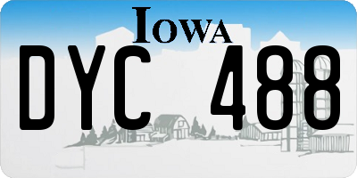 IA license plate DYC488