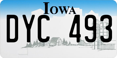 IA license plate DYC493