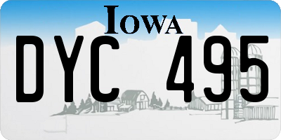 IA license plate DYC495