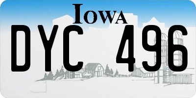 IA license plate DYC496