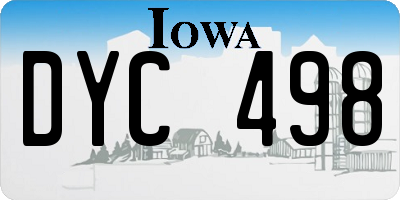 IA license plate DYC498
