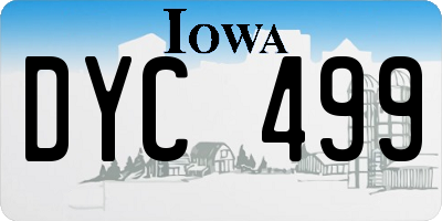 IA license plate DYC499