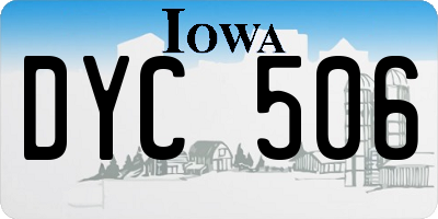 IA license plate DYC506