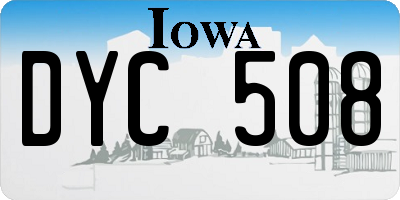 IA license plate DYC508