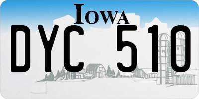 IA license plate DYC510