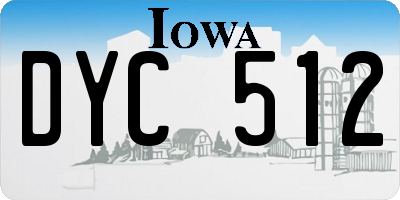IA license plate DYC512