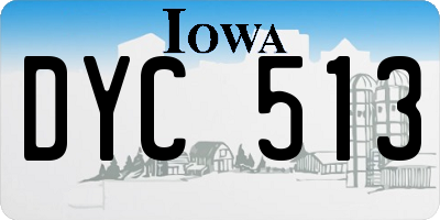 IA license plate DYC513