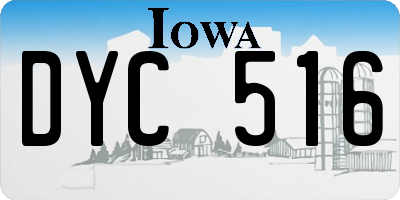 IA license plate DYC516