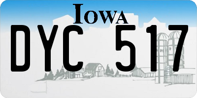 IA license plate DYC517