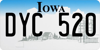 IA license plate DYC520