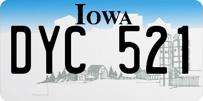 IA license plate DYC521