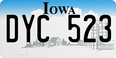 IA license plate DYC523