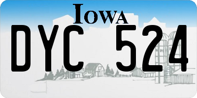 IA license plate DYC524