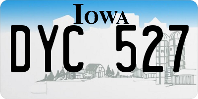 IA license plate DYC527