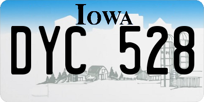 IA license plate DYC528