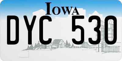 IA license plate DYC530