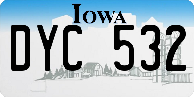 IA license plate DYC532