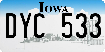 IA license plate DYC533