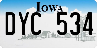 IA license plate DYC534