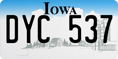 IA license plate DYC537