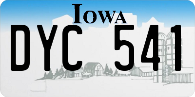 IA license plate DYC541