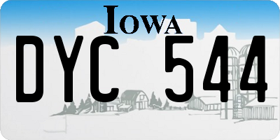 IA license plate DYC544